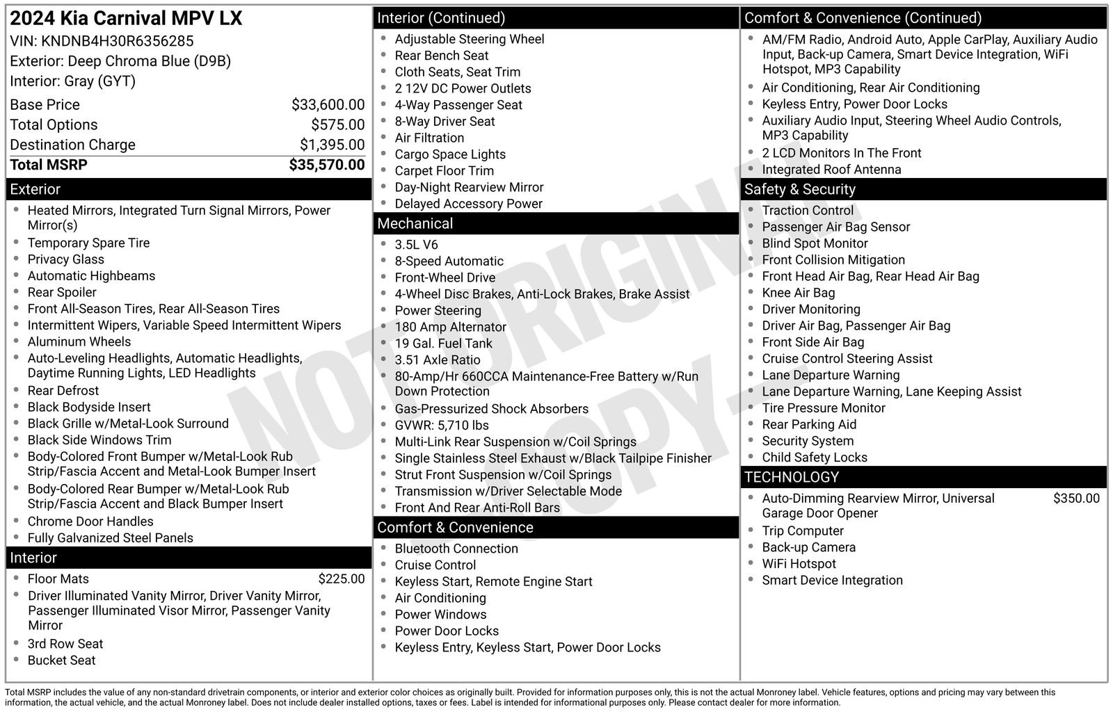 Used 2024 Kia Carnival LX image 6