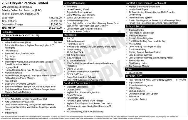 Used 2023 Chrysler Pacifica Limited image 20