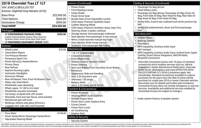 Used 2018 Chevrolet Trax LT w/ LT Convenience Package FWD image 31