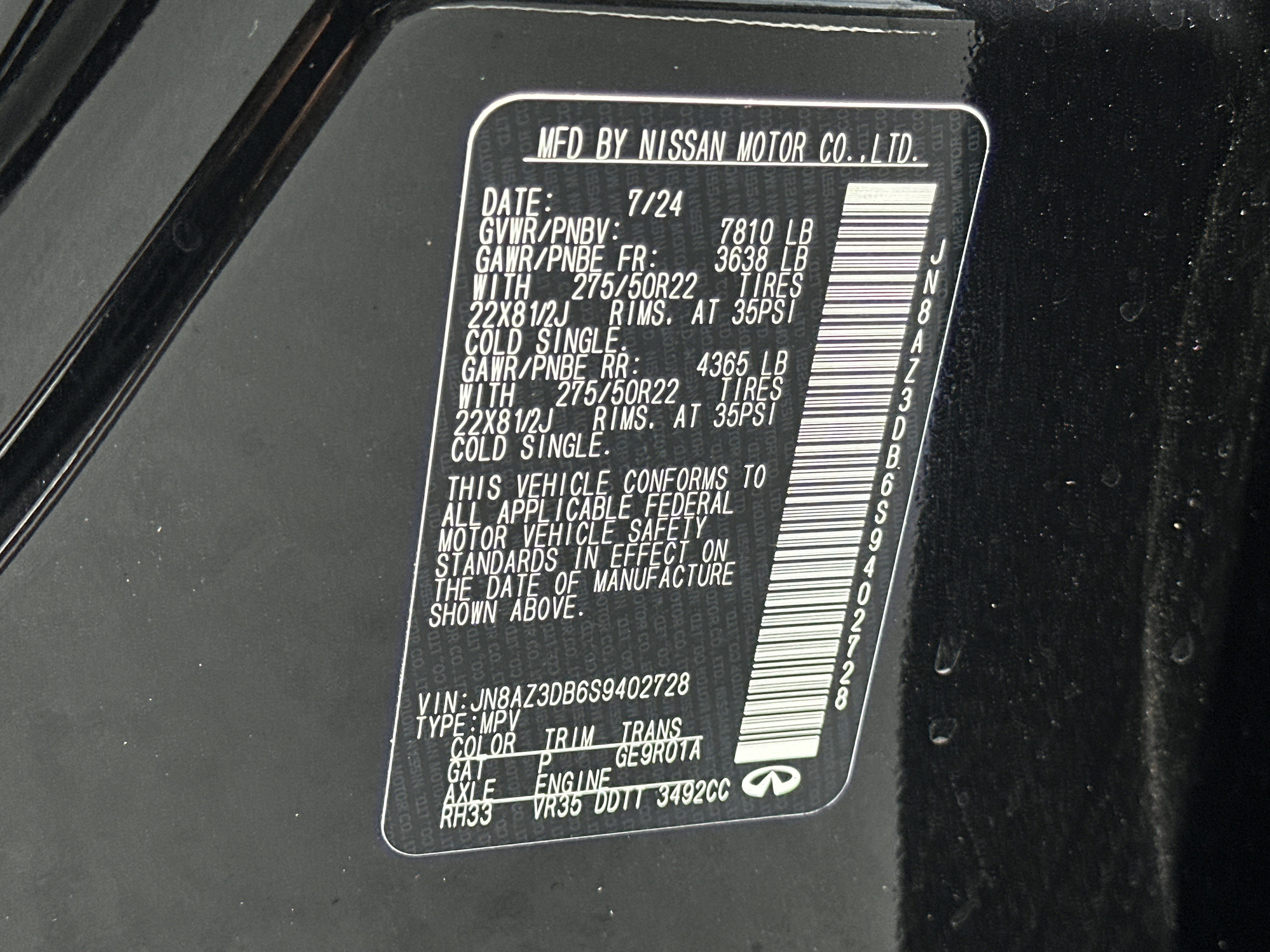 Used 2025 INFINITI QX80 Sensory AWD/4WD image 30
