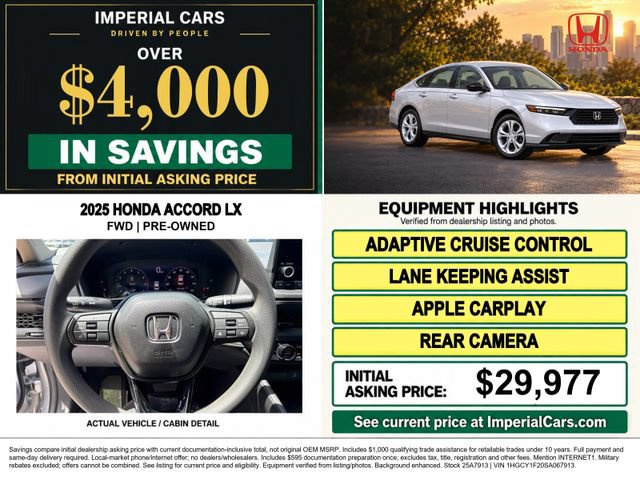 Used 2025 Honda Accord LX image 6