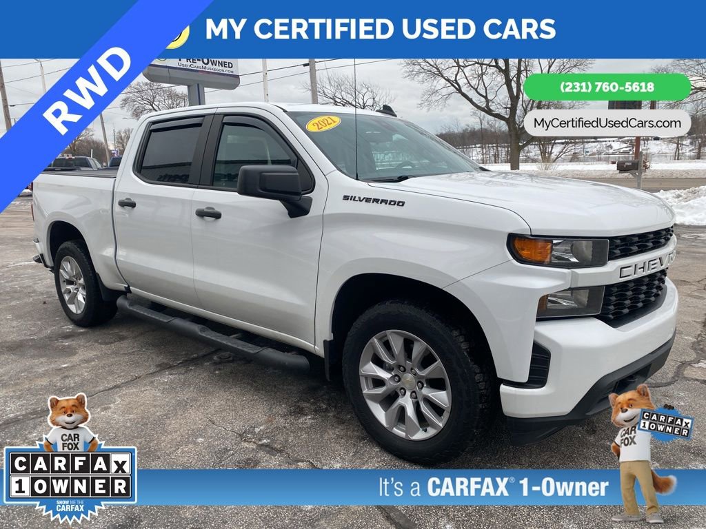Used 2021 Chevrolet Silverado 1500 Custom w/ LPO, Dark Essentials Package image 3