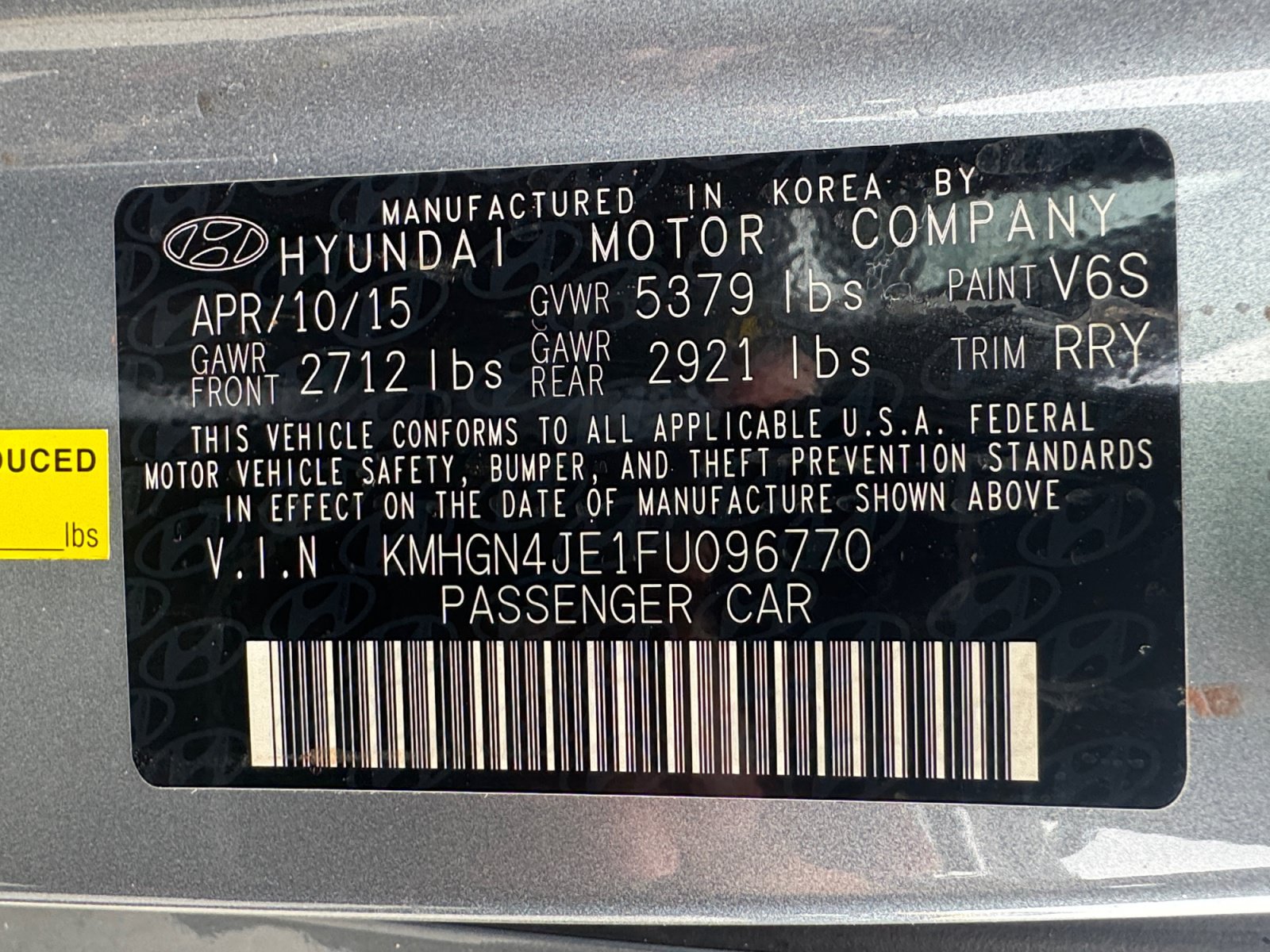 Used 2015 Hyundai Genesis 3.8 w/ Option Group 03 RWD image 16