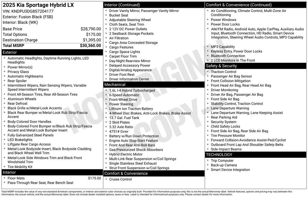 New 2025 Kia Sportage LX image 6