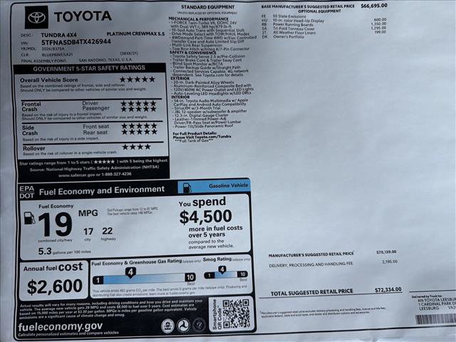 New 2026 Toyota Tundra Platinum AWD/4WD image 24