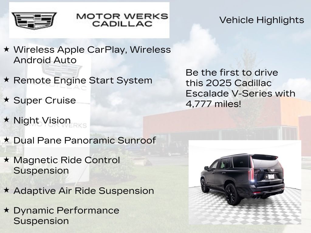 Certified 2025 Cadillac Escalade V w/ LPO, ONYX Package AWD/4WD image 15