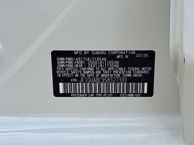 Certified 2025 Subaru Impreza 2.0i AWD/4WD image 9