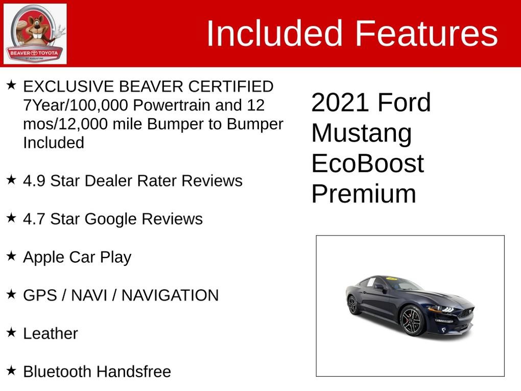 Used 2021 Ford Mustang Premium w/ Equipment Group 201A RWD image 4