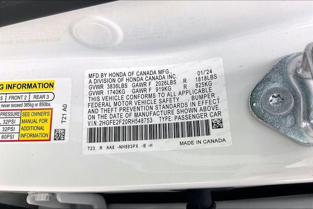Certified 2024 Honda Civic LX image 32