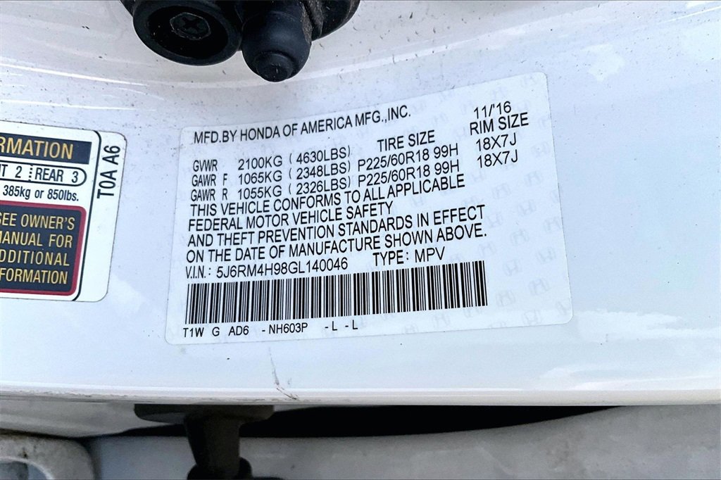 Used 2016 Honda CR-V Touring image 30