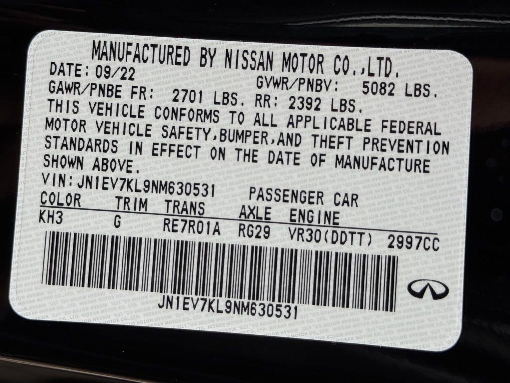 Certified 2022 INFINITI Q60 3.0t Luxe w/ Essential Package AWD/4WD image 30