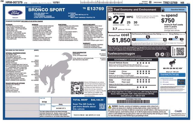 New 2026 Ford Bronco Sport Big Bend w/ Convenience Package image 39