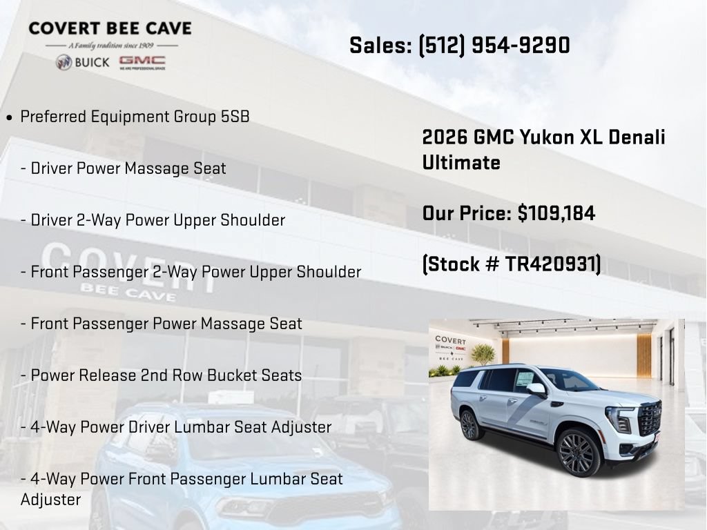 New 2026 GMC Yukon XL Denali Ultimate w/ LPO, Floor Liner Package AWD/4WD image 7