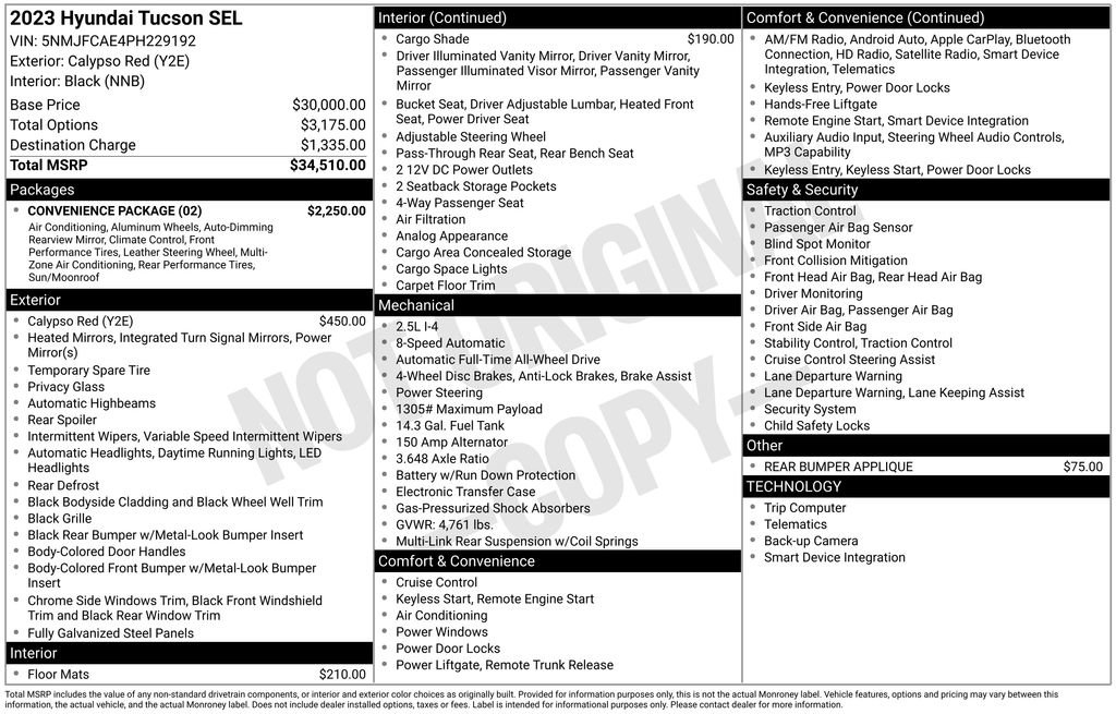 Used 2023 Hyundai Tucson SEL w/ Convenience Package AWD/4WD image 17
