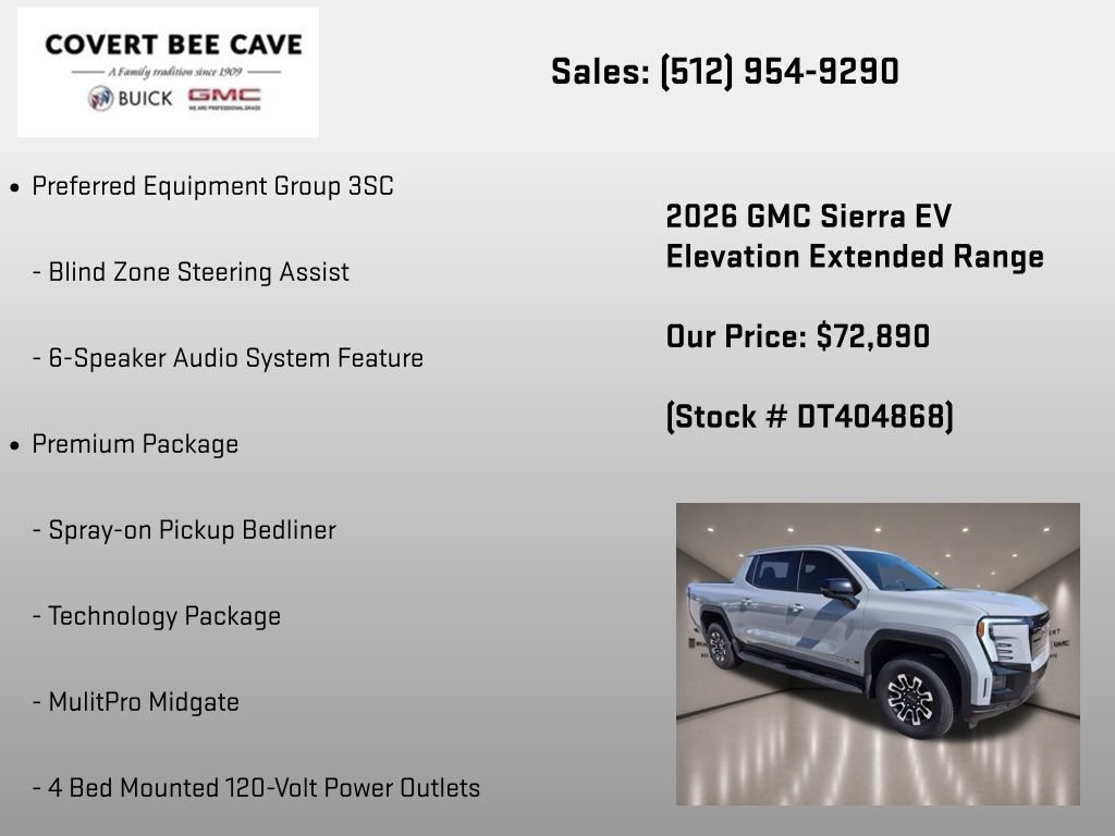New 2026 GMC Sierra EV Elevation w/ Premium Package AWD/4WD image 12