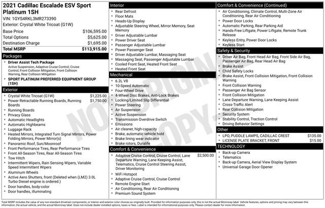 Used 2021 Cadillac Escalade ESV Sport Platinum video 2