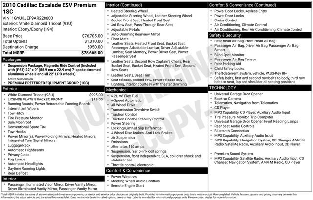 Used 2010 Cadillac Escalade ESV Premium AWD/4WD image 31