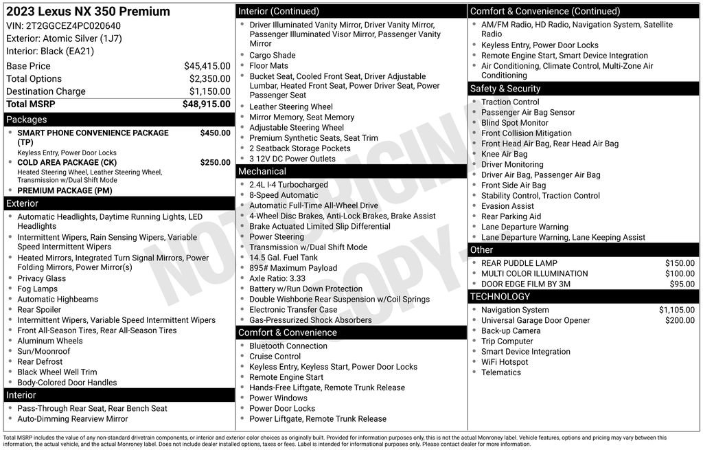 Used 2023 Lexus NX 350 AWD image 9