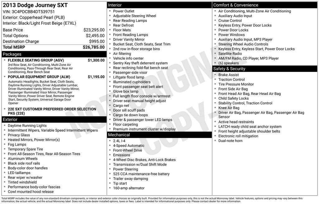 Used 2013 Dodge Journey SXT w/ Flexible Seating Group image 9