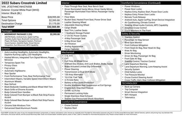 Used 2022 Subaru Crosstrek 2.5i Limited w/ Moonroof Package 2 image 4