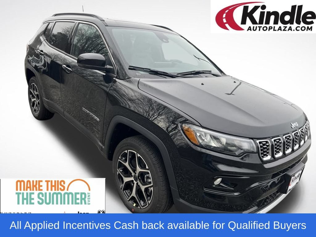 New 2026 Jeep Compass Limited w/ Sun, Sound & Navigation Group AWD/4WD 360° Tour