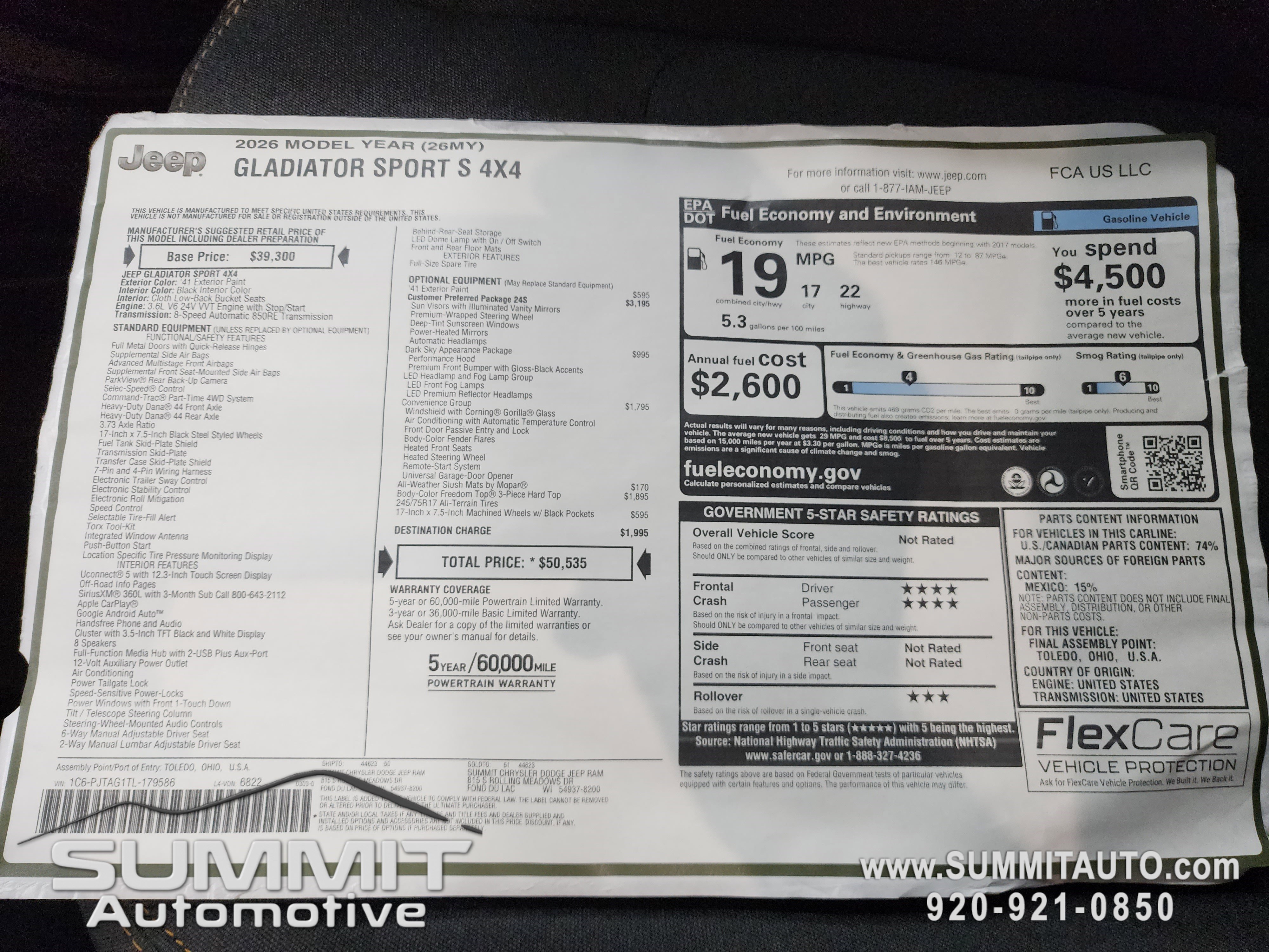 New 2026 Jeep Gladiator Sport image 39