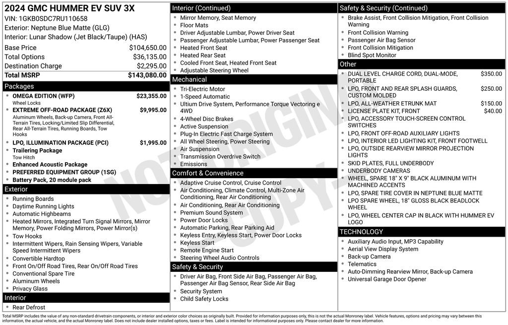 Used 2024 GMC Hummer EV 3X w/ Omega Edition AWD/4WD image 45