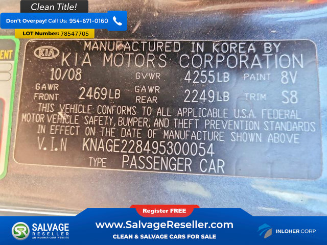 Used 2009 Kia Optima LX image 17