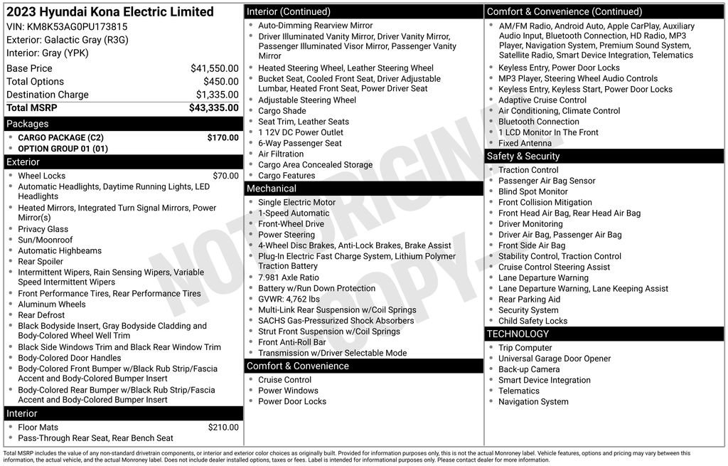 Used 2023 Hyundai Kona Limited w/ Cargo Package image 34