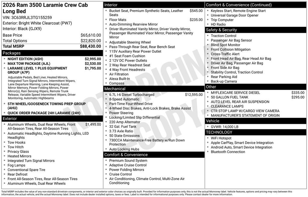 New 2026 RAM 3500 Laramie w/ Night Edition image 9