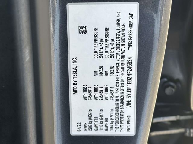 Used 2022 Tesla Model 3 Long Range image 26
