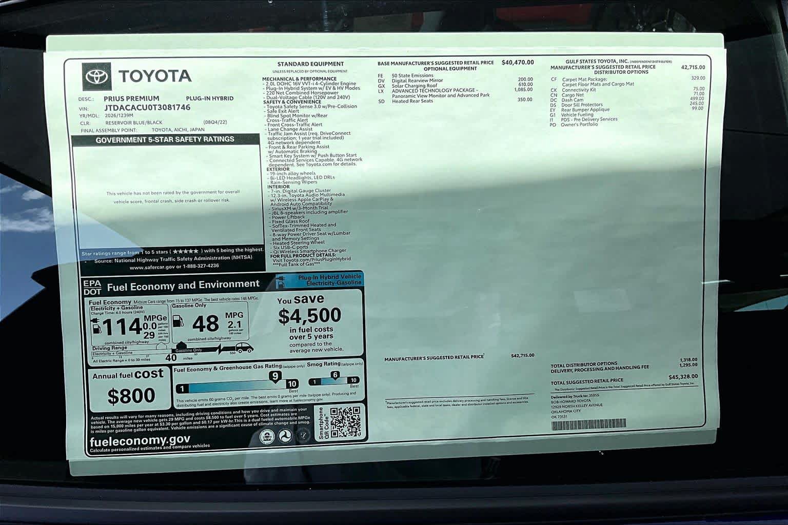 New 2026 Toyota Prius Plug-In Hybrid FWD image 19