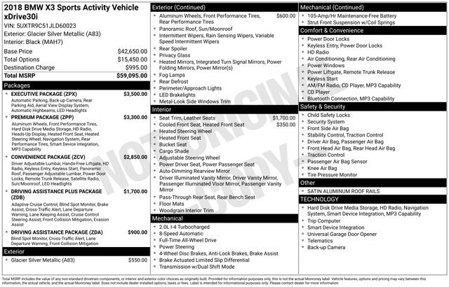 Used 2018 BMW X3 xDrive30i image 25