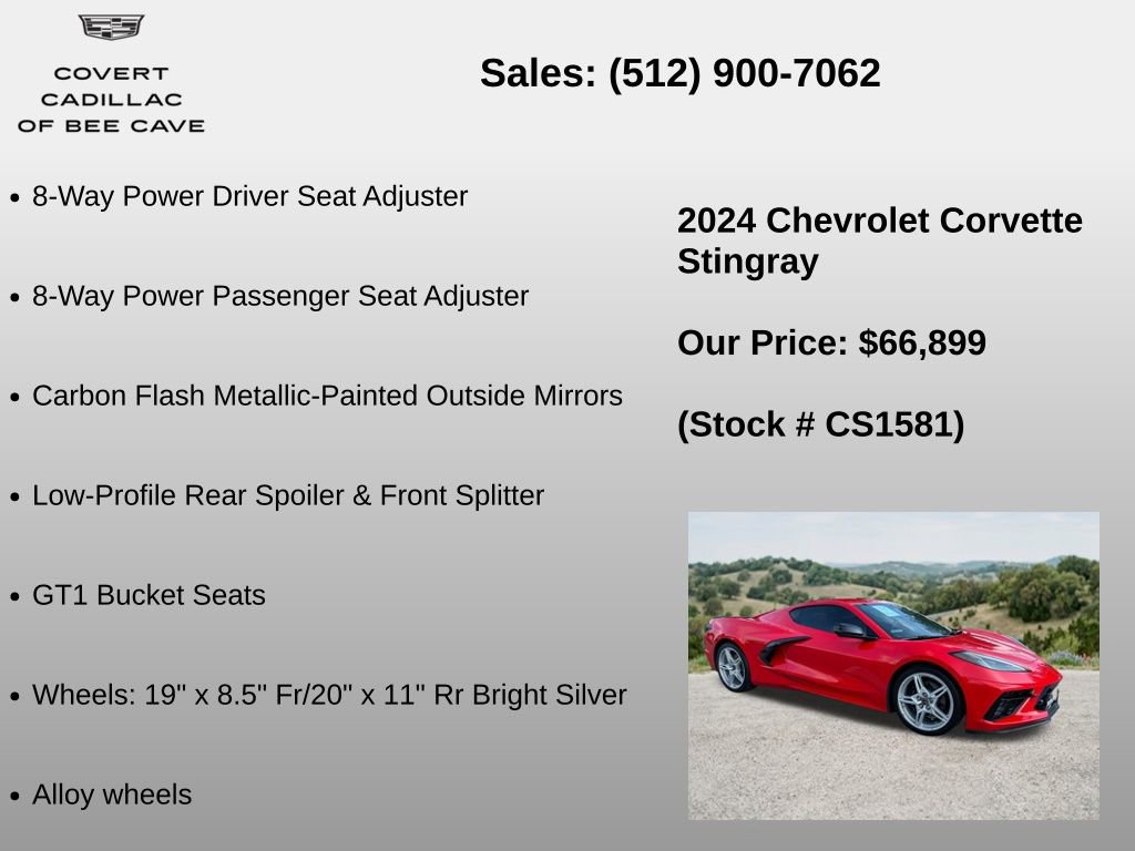 Used 2024 Chevrolet Corvette Stingray Coupe w/ 1LT RWD image 12