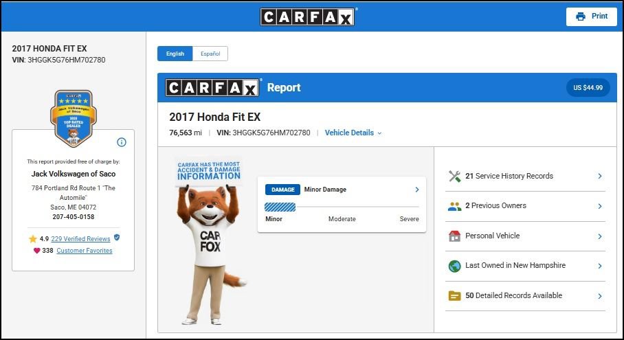 Used 2017 Honda Fit EX image 10