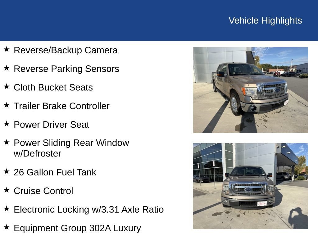 Used 2014 Ford F150 XLT w/ Equipment Group 302A Luxury RWD image 29