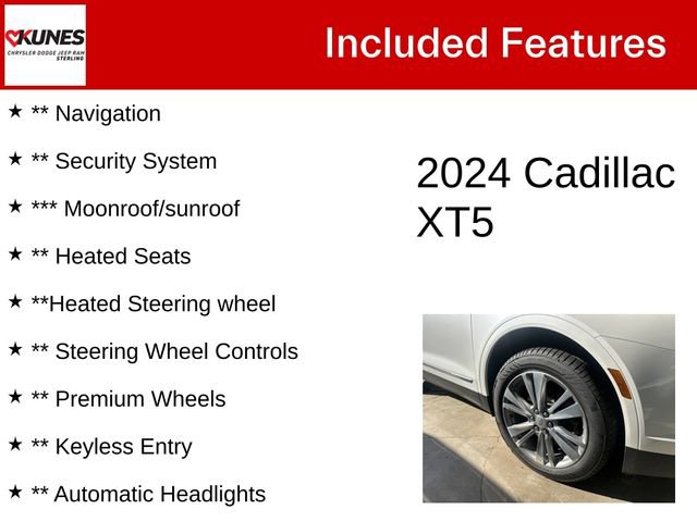 Used 2024 Cadillac XT5 Premium Luxury w/ LPO, Floor Liner Package AWD/4WD image 5