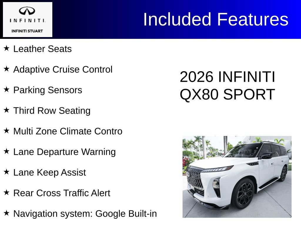 Used 2026 INFINITI QX80 4WD w/ Sport Exterior Package image 3