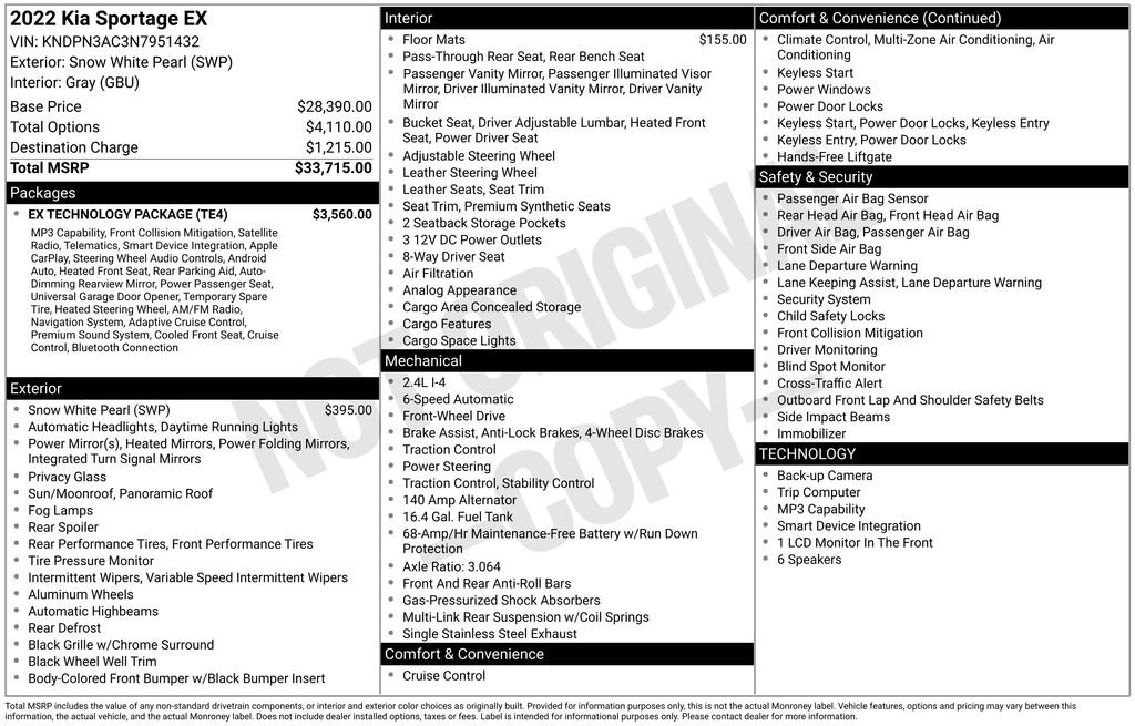 Used 2022 Kia Sportage EX w/ EX Technology Package FWD image 13