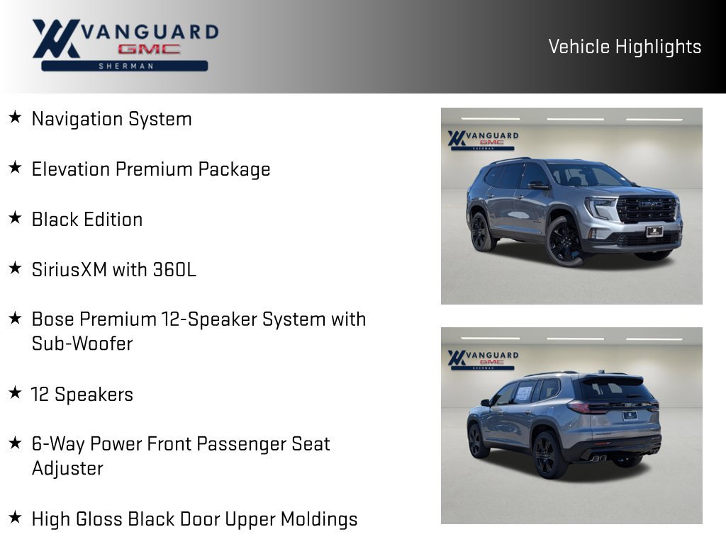 New 2027 GMC Acadia Elevation w/ Black Edition FWD image 10