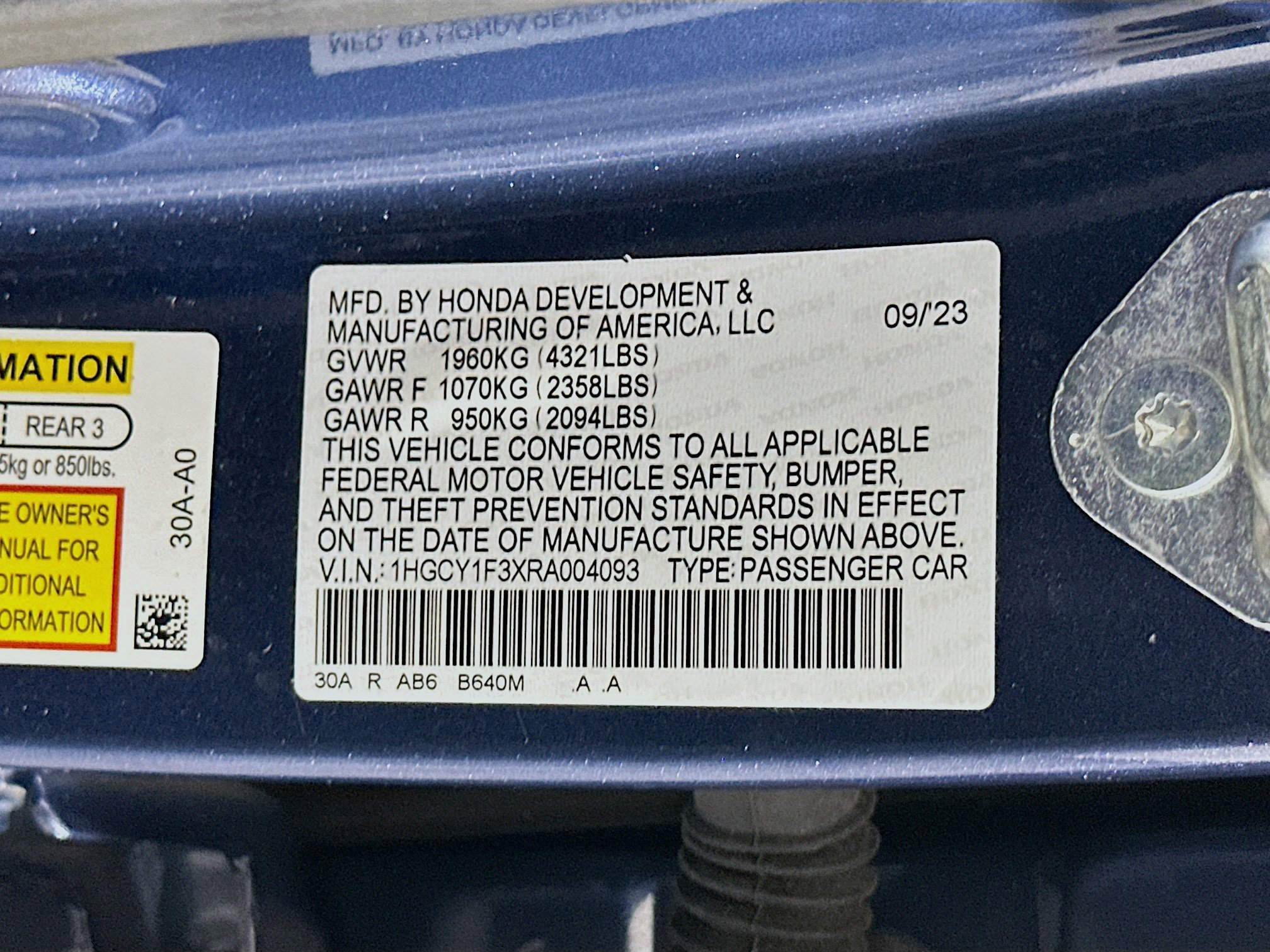 Used 2024 Honda Accord EX image 12