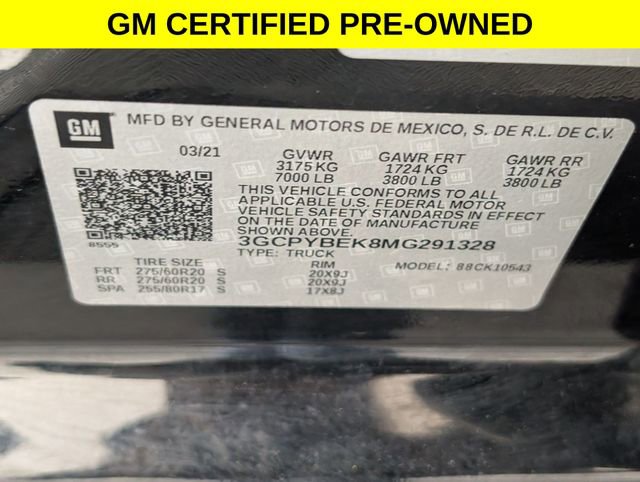 Certified 2021 Chevrolet Silverado 1500 Custom AWD/4WD image 32