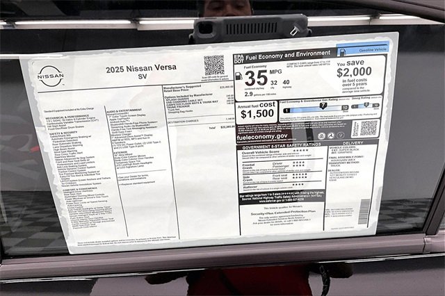 New 2025 Nissan Versa SV w/ Trunk Package image 33