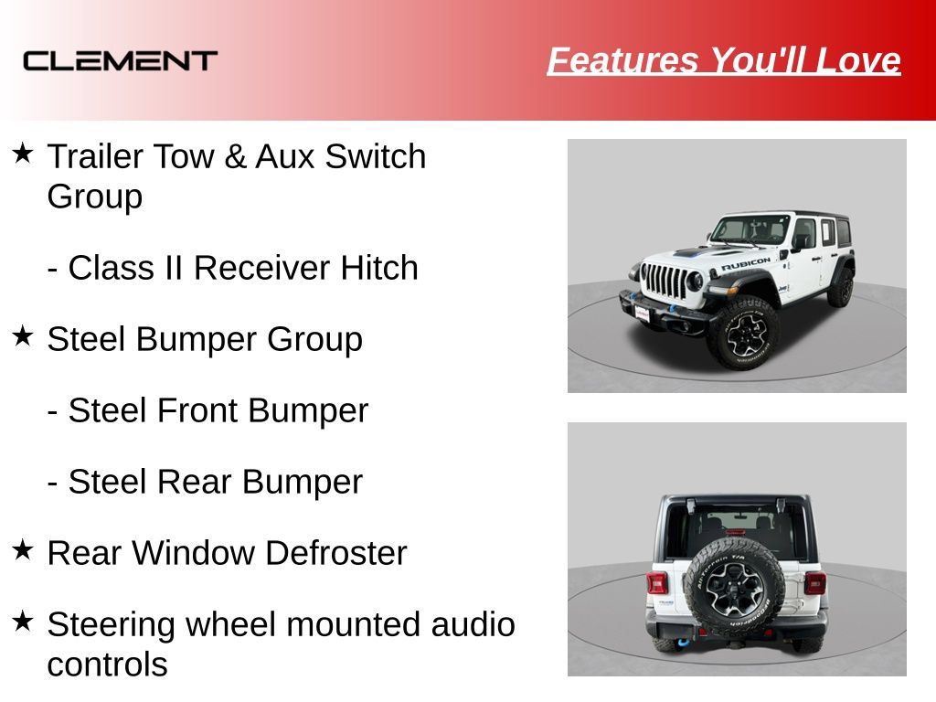 Used 2023 Jeep Wrangler Unlimited Rubicon 4xe w/ Steel Bumper Group AWD/4WD image 19