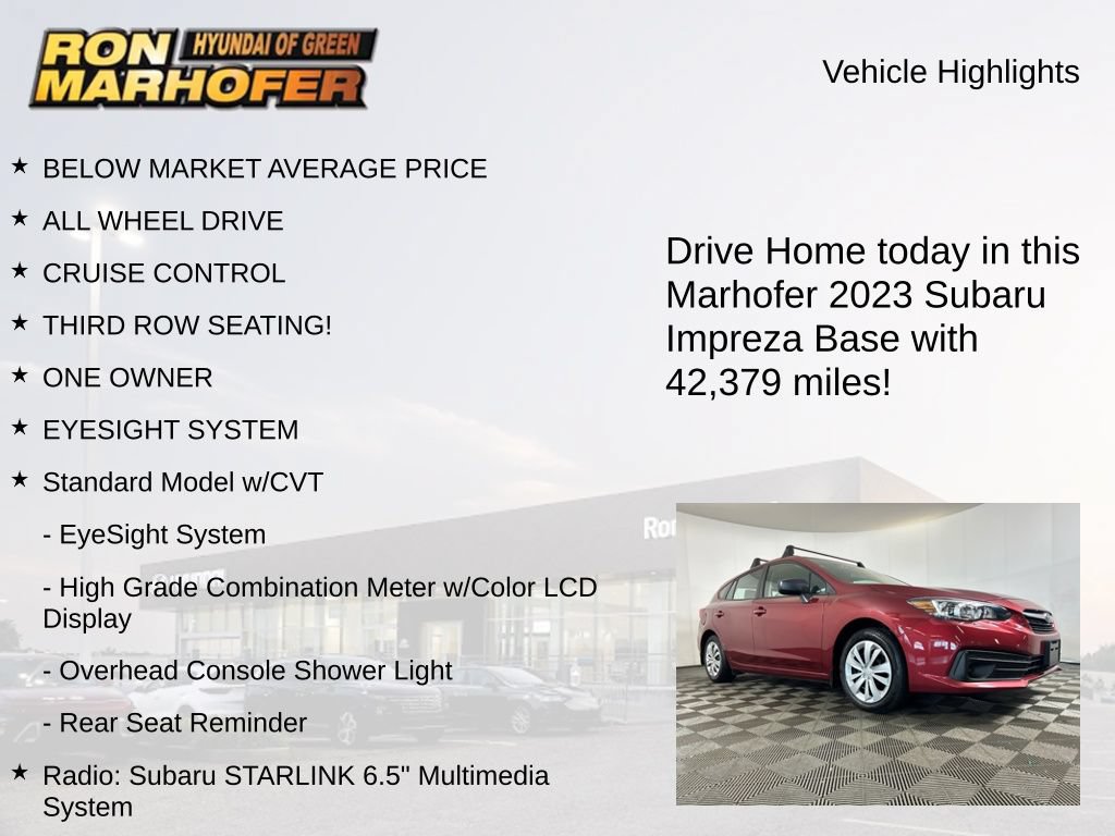 Used 2023 Subaru Impreza 2.0i AWD/4WD image 14