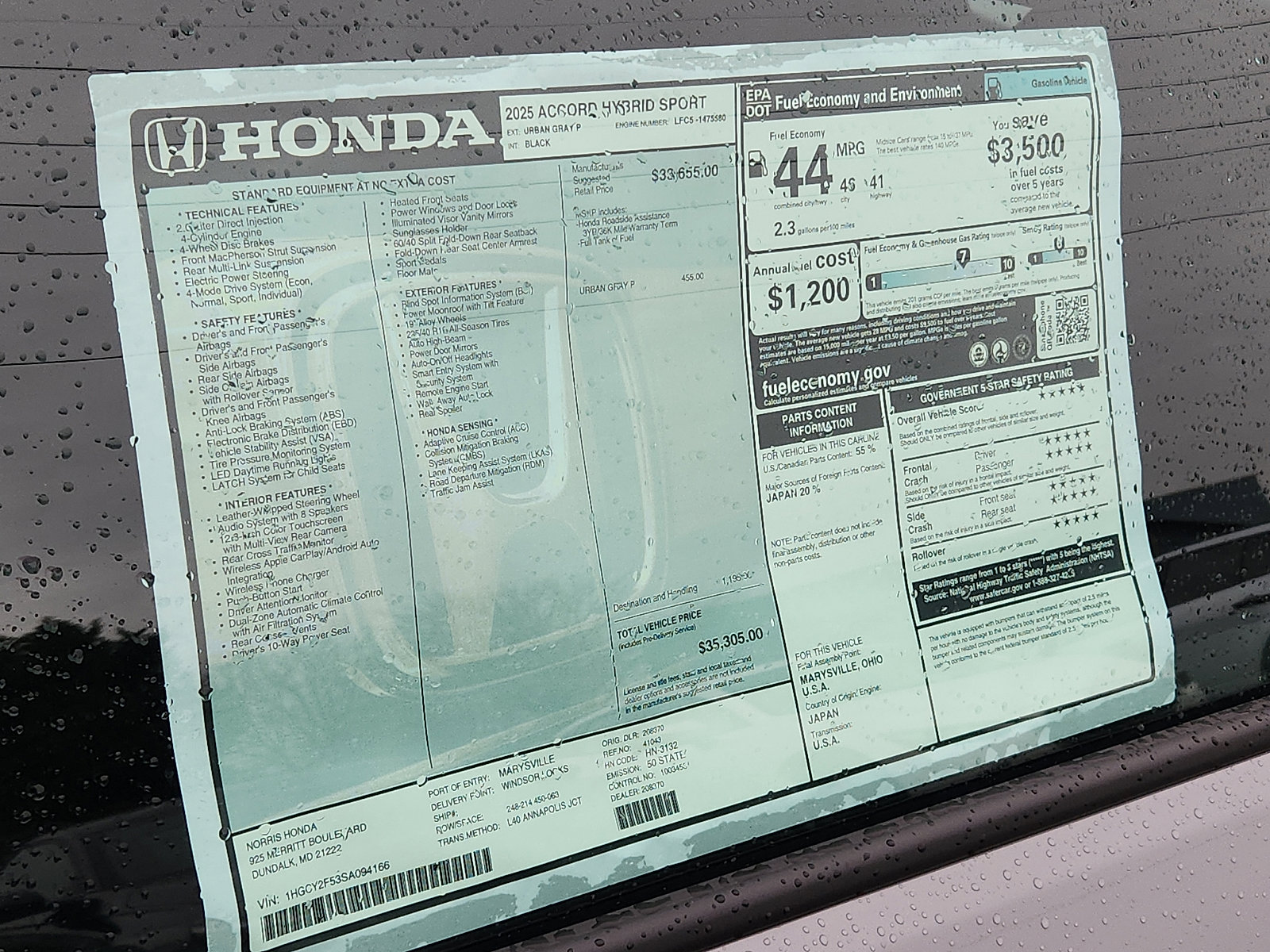 New 2025 Honda Accord Sport image 18