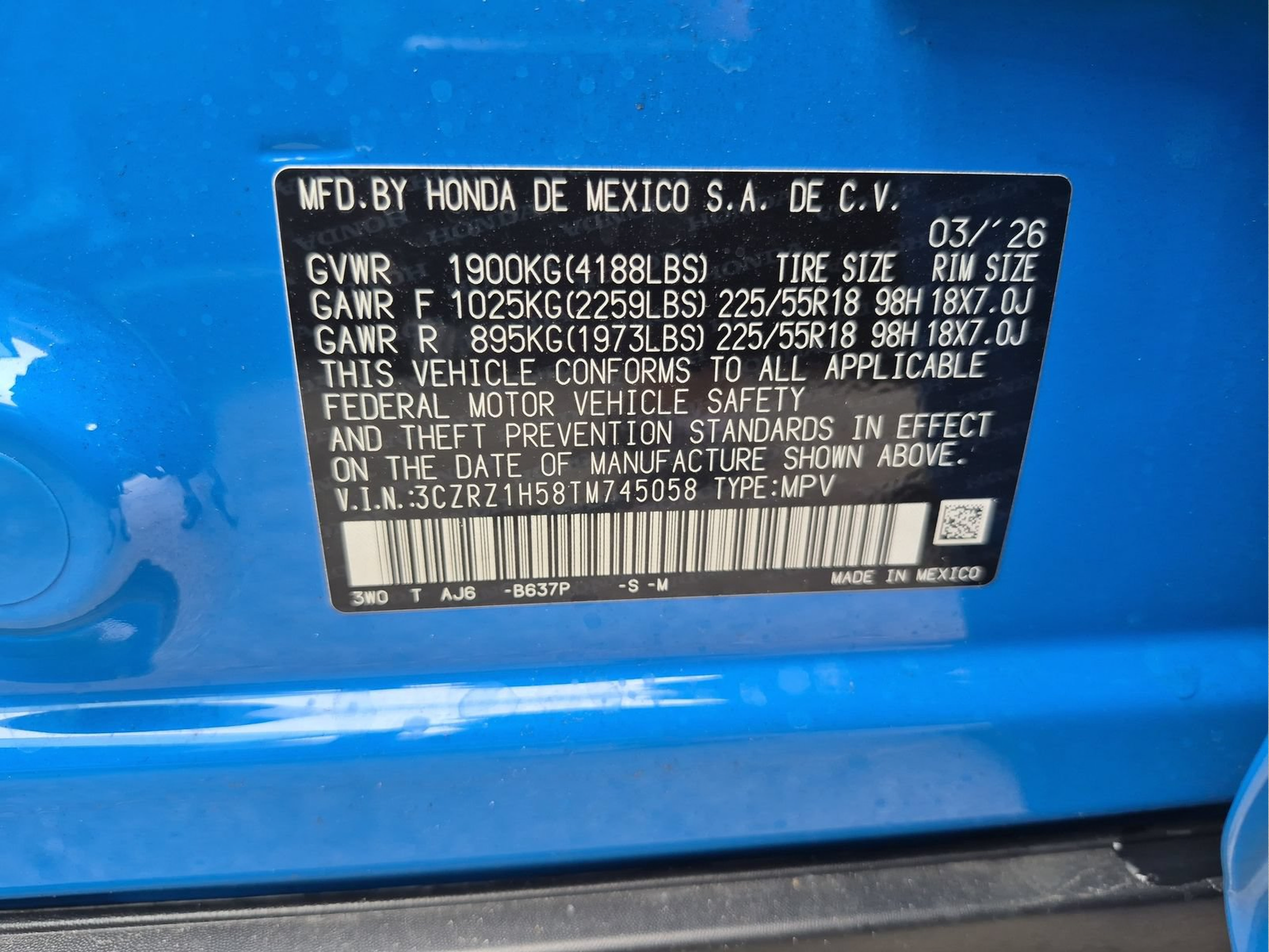 Certified 2026 Honda HR-V Sport image 22