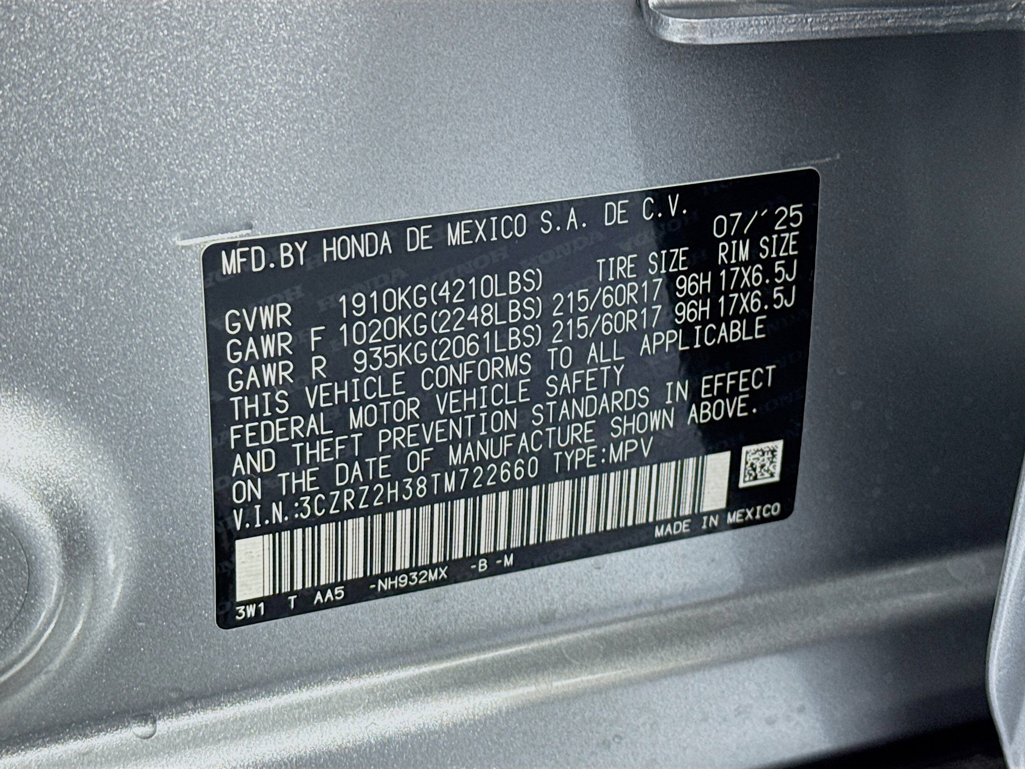 New 2026 Honda HR-V LX image 29