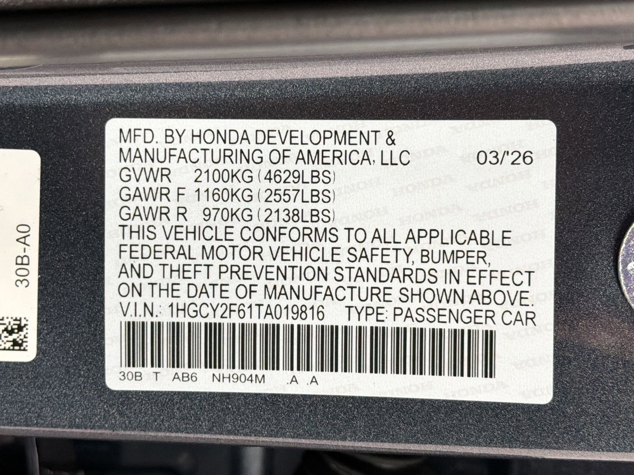 New 2026 Honda Accord EX-L image 20