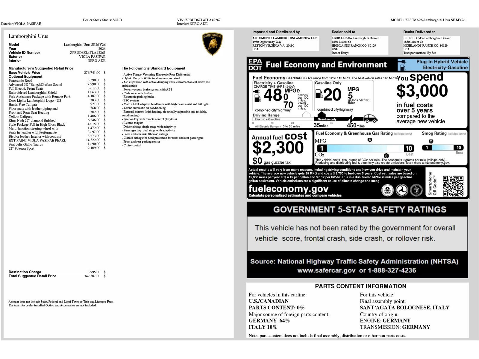 Used 2026 Lamborghini Urus SE AWD/4WD image 6